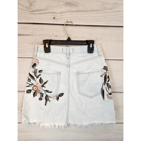 Abercrombie & Fitch Women's Denim‎ Zoe Natural Rise Vintage A-Line Skirt Size 24 - Picture 2 of 6
